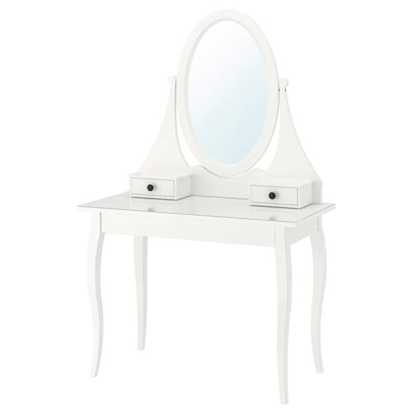 HEMNES Dressing table with mirror, White, 100x50 cm