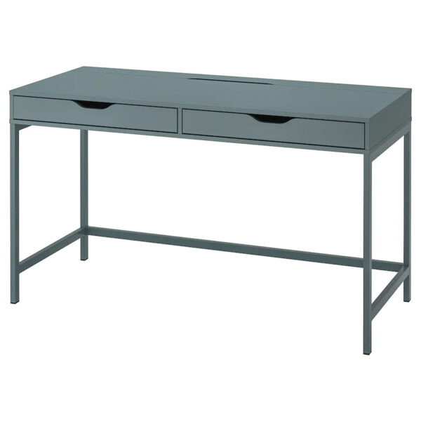 ALEX, Desk, Grey-turquoise, 132x58 cm