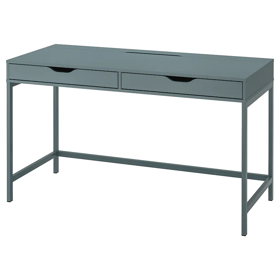 ALEX Desk, Grey-turquoise, 132x58 cm
