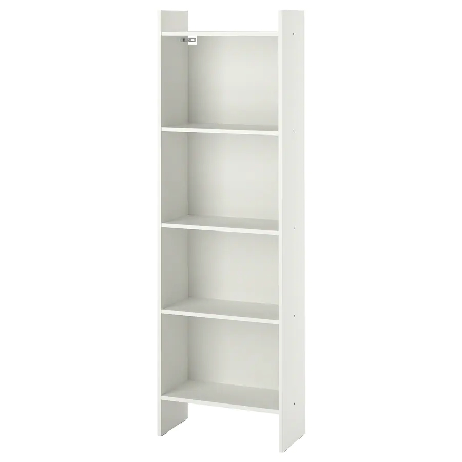 BAGGEBO, Bookcase, White, 50x25x160cm