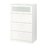 BRIMNES Chest of 4 drawers, White, 78x124 cm