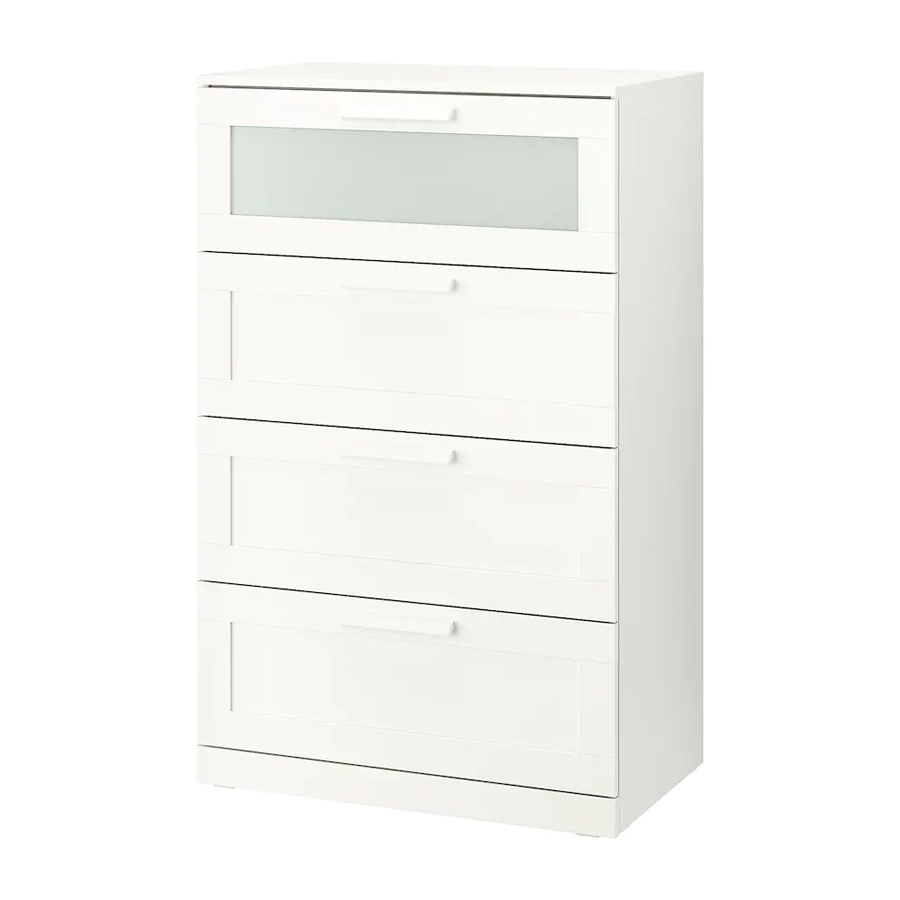 BRIMNES Chest of 4 drawers, White, 78x124 cm