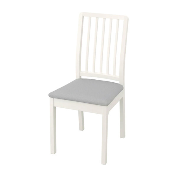 EKEDALEN, Chair, white/Orrsta light grey, 45x95 cm