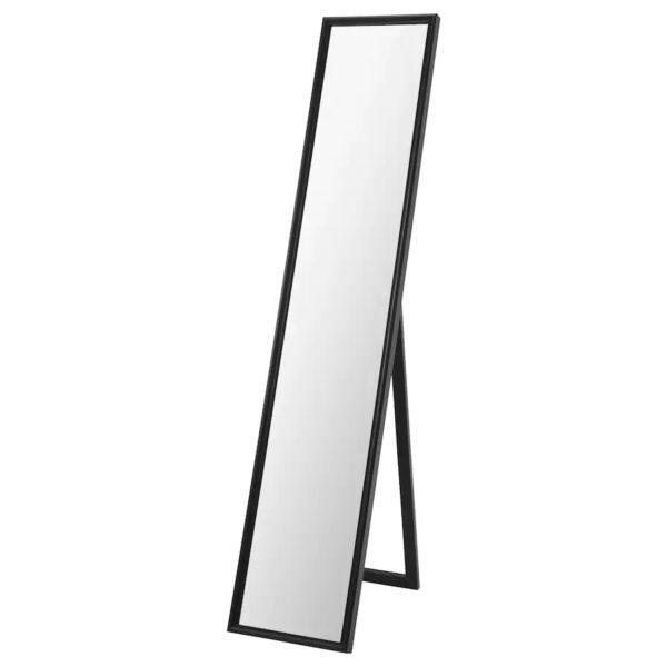 FLAKNAN Standing mirror, 30x150cm, Black