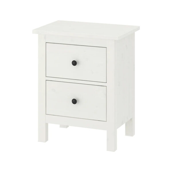 HEMNES, Chest of 2 drawers, 54x66 cm - White stain
