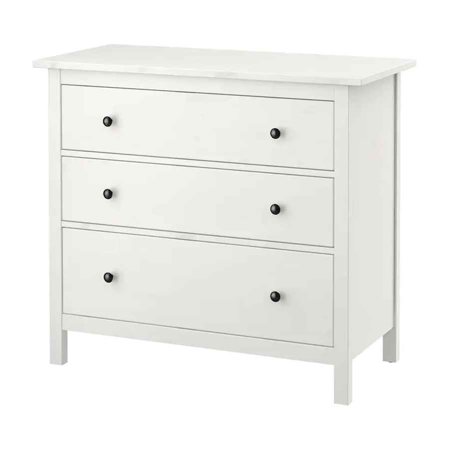 HEMNES Chest of 3 drawers, White, 108x96 cm
