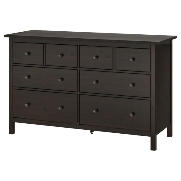 HEMNES, Chest of 8 drawers, black-brown, 160x96 cm