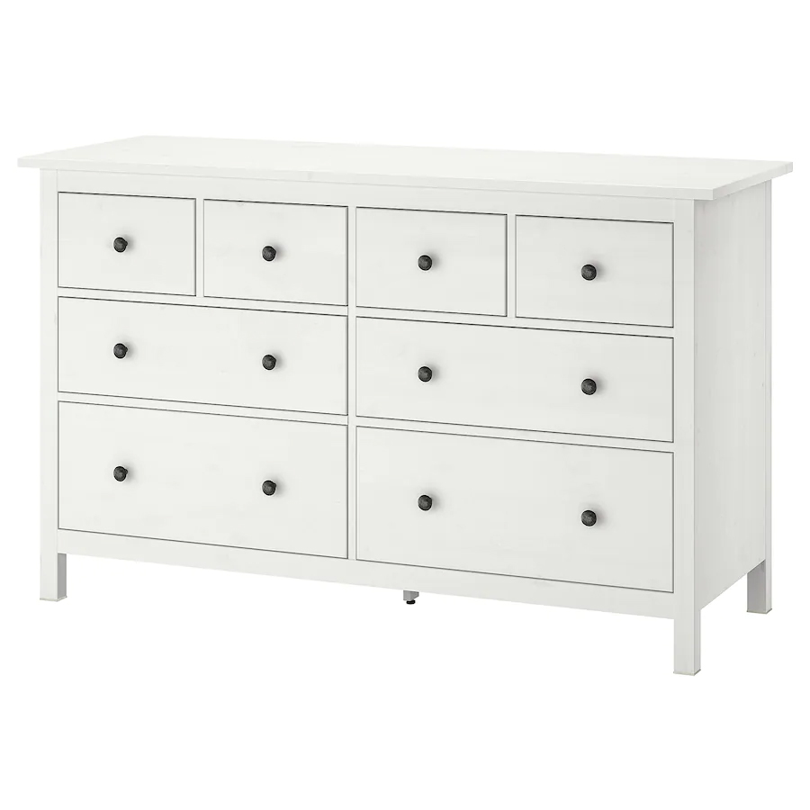 HEMNES Chest of 8 drawers, White, 160x96 cm