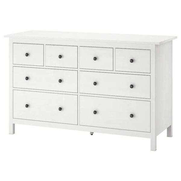 HEMNES, Chest of 8 drawers, white stain, 160x96 cm