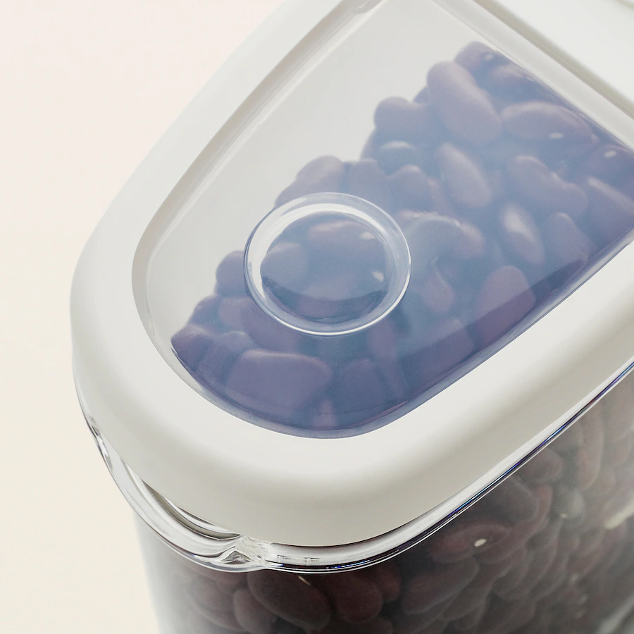 IKEA 365+ Dry food jar with lid, Transparent/White1.3 L