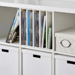 KALLAX Insert with 4 shelves, White, 33x33cm