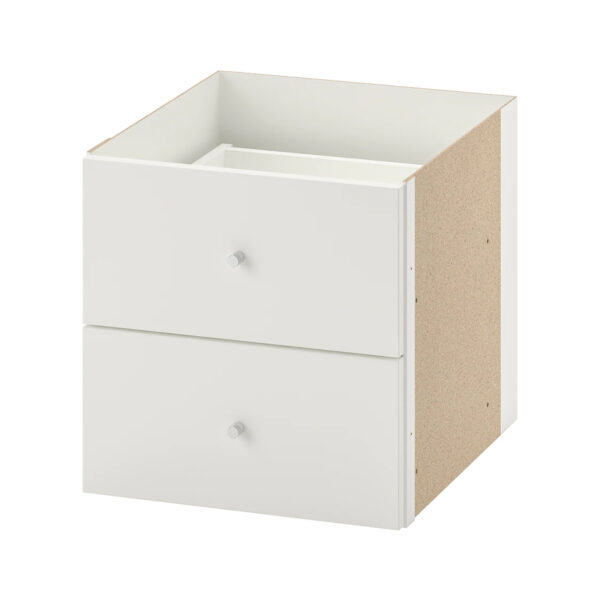 KALLAX Insert with 2 drawers, White, 33x33 cm