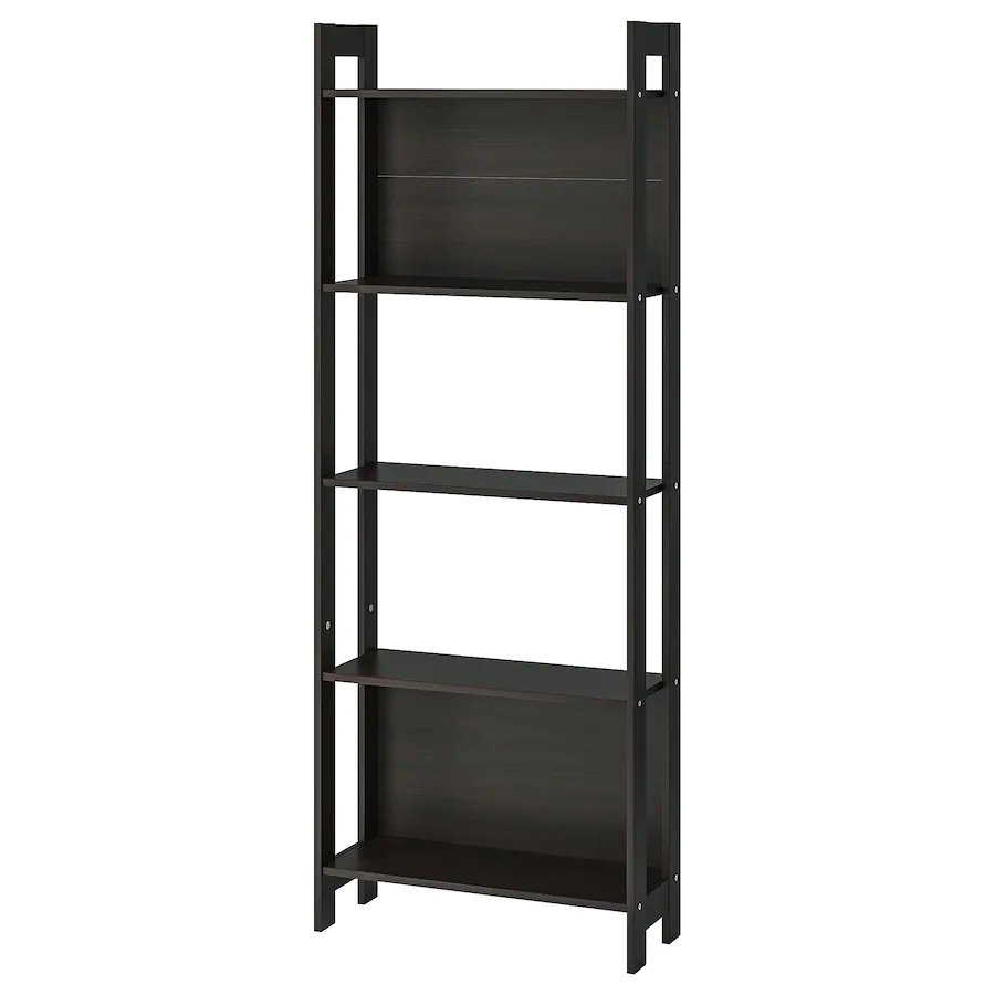LAIVA Bookcase, Black, 62x165 cm