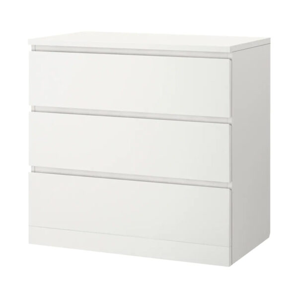 MALM Chest of 3 drawers, White, 80x78 cm