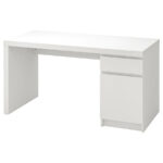 MALM, Desk, white, 140x65 cm