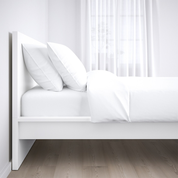 MALM Bed frame, High, White/Luroy, 150 x 200cm