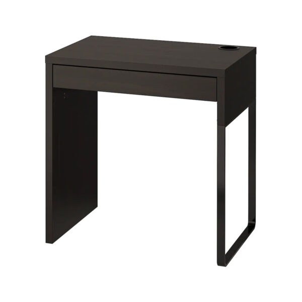 MICKE, Desk, black-brown, 73x50 cm