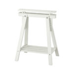 MITTBACK, Trestle, white solid wood, 58x70/93 cm
