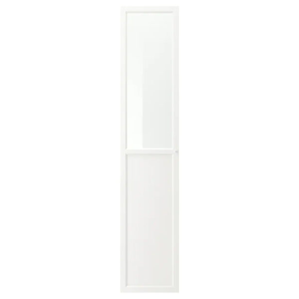 OXBERG, Panel/glass door, white, 40×192 cm