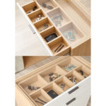 GAGU PEAT Chest of 4 Island drawers with glass top