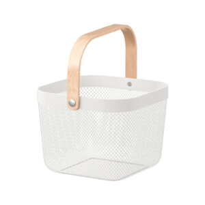 RISATORP, Basket, white, 25x26x18 cm