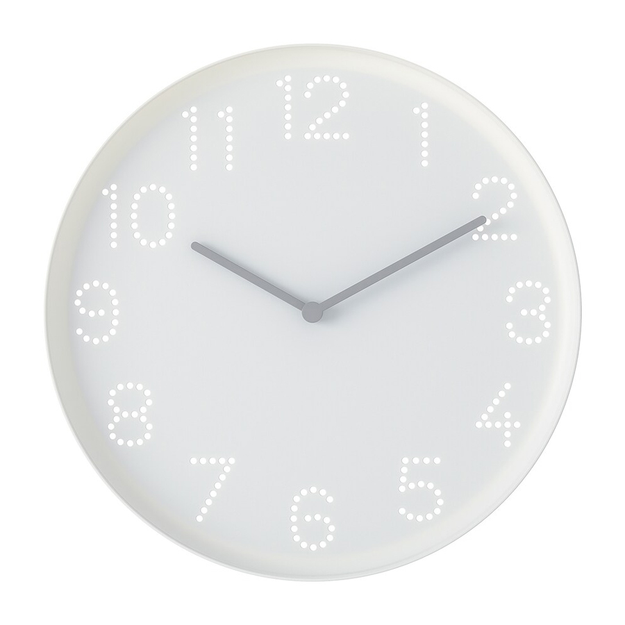 TROMMA Wall clock, White, 25cm
