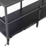 VITTSJO TV bench, Black-brown/Glass, 100x36x53cm