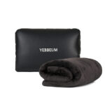 YEBBEUM Car headrest pillow and blanket, Black
