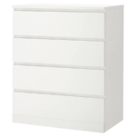MALM Chest of 4 drawers, white 80x100 cm