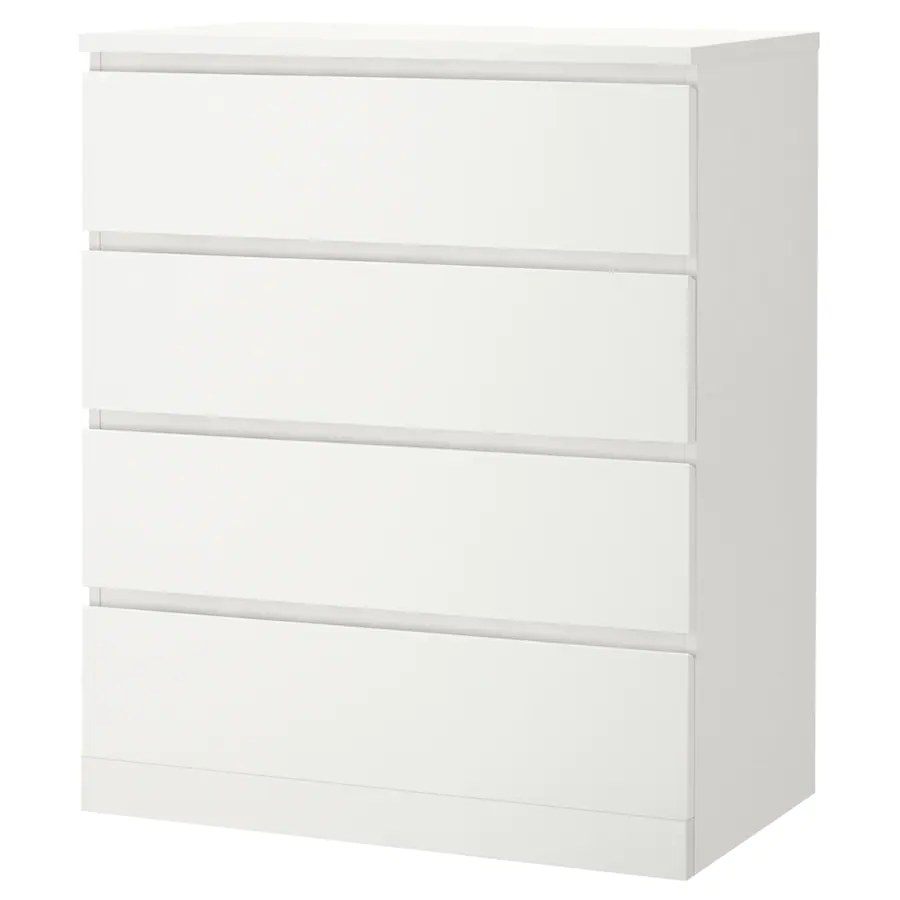 MALM Chest of 4 drawers, white 80x100 cm