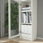 (IKEA) BILLY / OXBERG Bookcase with glass door, White, 40x30x202 cm