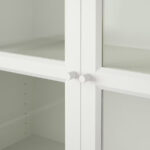 BILLY / OXBERG Bookcase with glass door, White, 80x30x202 cm