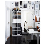 BILLY / OXBERG Bookcase with glass door, White, 80x30x202 cm