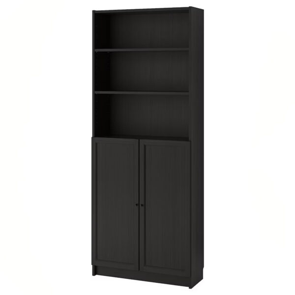 Ikea Billy Oxberg Bookcase With Doors, Ikea Billy Bookcase Door Assembly