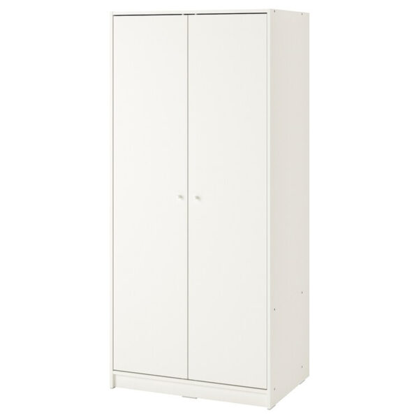 KLEPPSTAD Wardrobe with 2 doors, white 79x176 cm