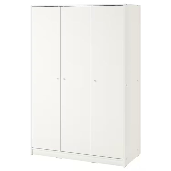 KLEPPSTAD Wardrobe with 3 doors, white117x176 cm