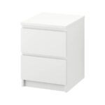 MALM Chest of 2 drawers, white 40x55 cm