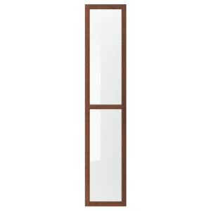 OXBERG, Glass door, Brown ash veneer, 40×192 cm