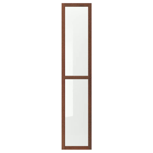 OXBERG, Glass door, Brown ash veneer, 40×192 cm