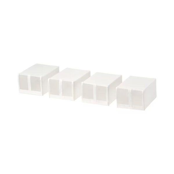 SKUBB Shoe box (4 pieces), White, 22x34x16 cm