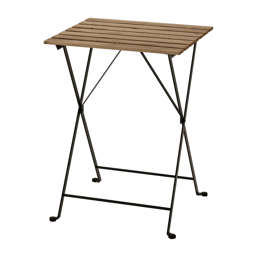 Tarno Table, outdoor, black/light brown stained 55x54 cm