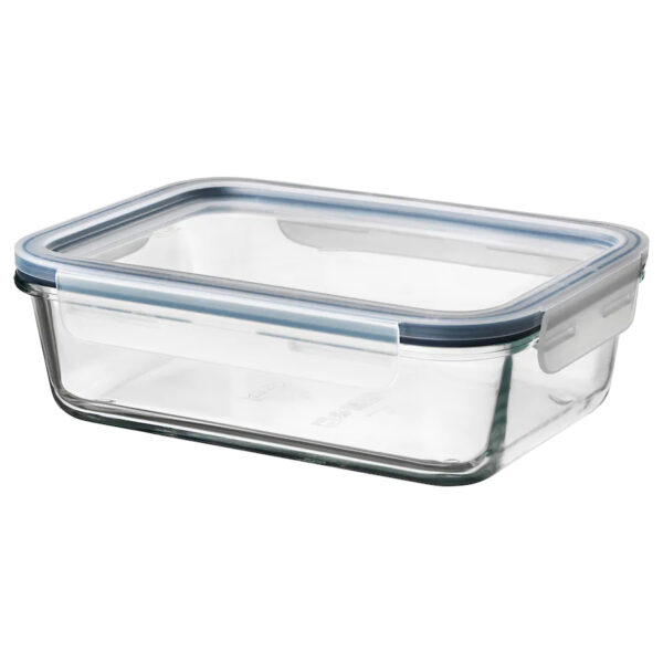 IKEA 365+ Food container with lid, Rectangular glass/Plastic, 1.0 L