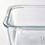 IKEA 365+ Food container with lid, Rectangular glass/Plastic, 1.0 L