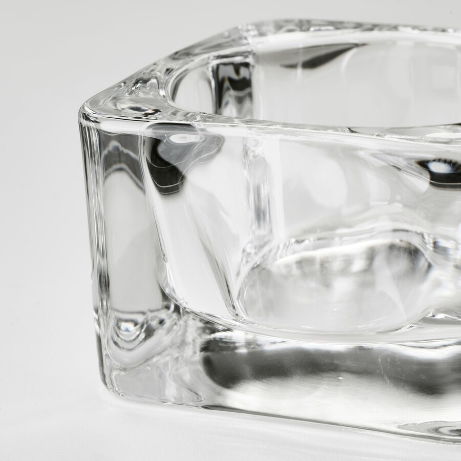 GLASIG Tealight holder, clear glass, 5x5 cm