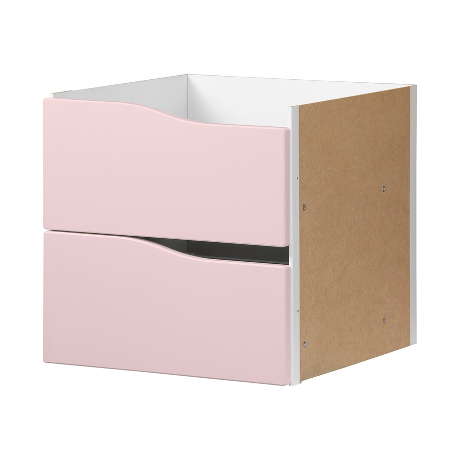 KALLAX Insert with 2 drawers, pale pink, 33x33 cm