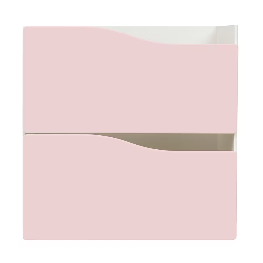 KALLAX Insert with 2 drawers, pale pink, 33x33 cm