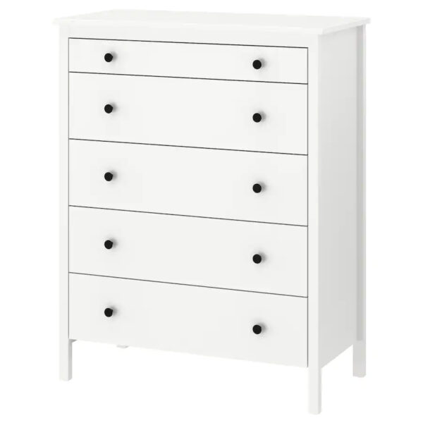 KOPPANG Chest of 5 drawers, white, 90x114 cm