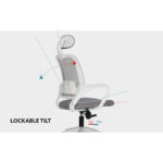 GAGU LEANBACK Office chair 11HW, White/Light grey