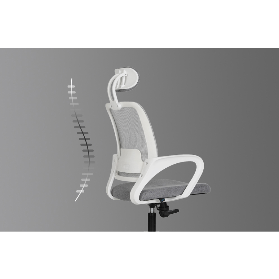 GAGU LEANBACK Office chair 11HW, White/Light grey