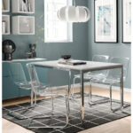 TORSBY Table, chrome-plated/high-gloss white, 135x85 cm